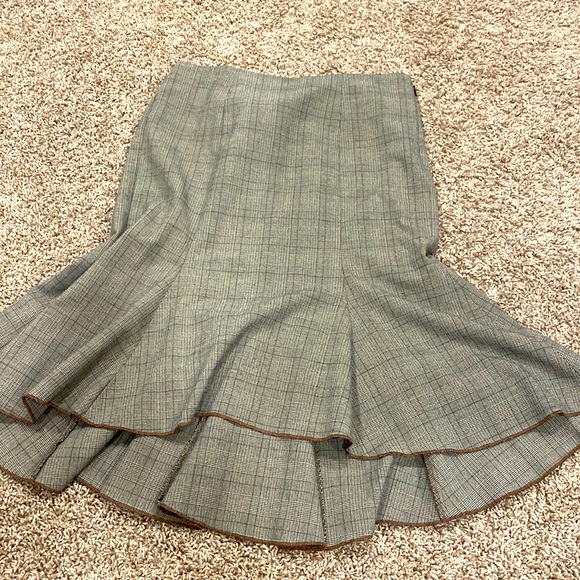 Brown houndstooth skirt - Picture 1 of 1